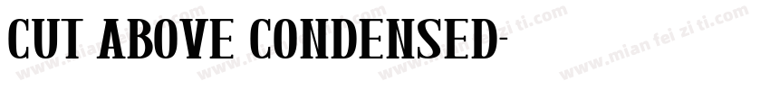 cut above condensed字体转换